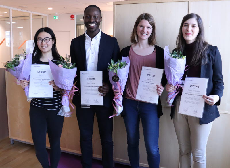 Chu Chen, Veronica Costea, Vicky Bartelink och Joseph Muwonge Jr